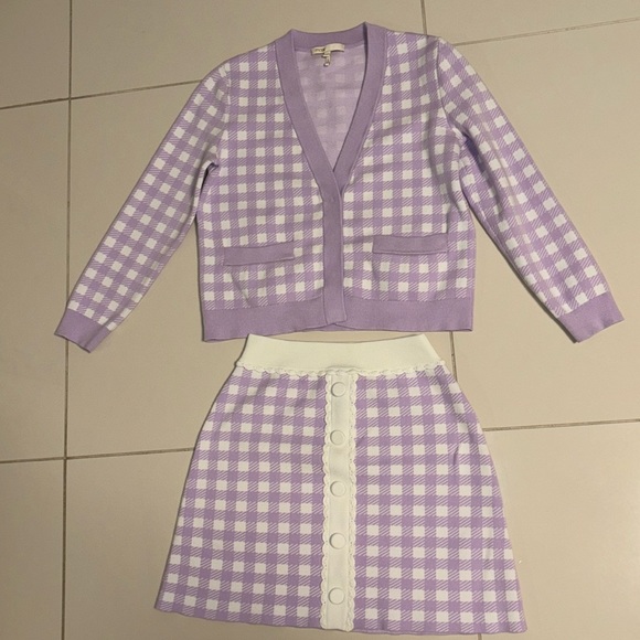 Maje Dresses & Skirts - Gorgeous purple gingham MAJE set